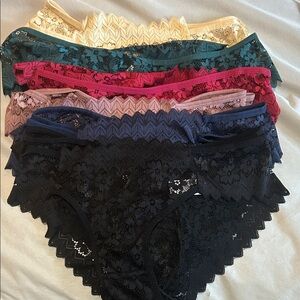 Lace Trim Women's Panties - Multi-Color Pack